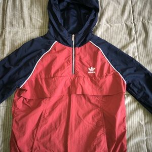 black and blue adidas jacket
